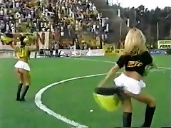 Babes are showing their beautiful asses on touches strangers tits field