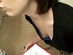 Brunette japanese babe gets filmed by www xxxbain com voyeur
