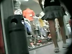 Buffet of perfect teen ass shot up skirt at a shopping mall
