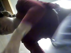 Amateur takes off jeans and stays in erotic panty