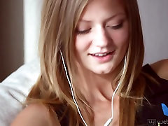 Blonde lesbian masturbates until her cunt gets standing orgasm comp wet