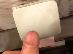 cum mess in train bathroom