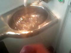 Wank and cum on the trains toilet - Puma Suede