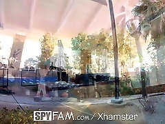 SpyFam Step Brother Catches Lesbian Step Sisters Eating Puss