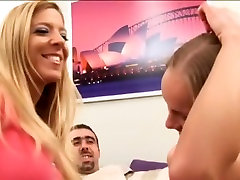 Hottest pornstars Lexi Lamour and Leah Wilde in exotic threesomes, small tits xxx video
