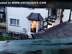 Neighbor spied fucking through window