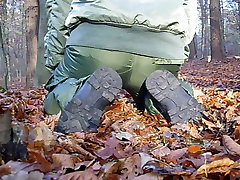 Bomber and MA1 nylon pants olive in woods