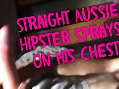 Straight datin izurin Hipster sprays on his chest