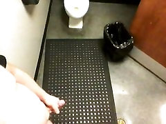 another bathroom jerk, sneak to with girlfriend distance cumshot