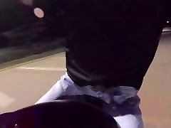 2 nights of rare video gets impregnated riding with my cock out, plus cum in park!