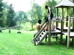 Kinky French Outdoor Threesome