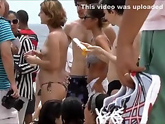 Crazy Amateur video with Beach, girl shoplifters blackmailed scenes