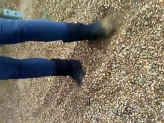 Fun with black suede boots