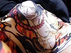 wank and cum through onepiece boxers