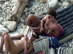 Beach Lesen und blowjob