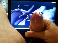 laptop wank and cum with Csilla