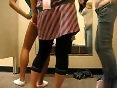Naughty teens caught on fit room cam