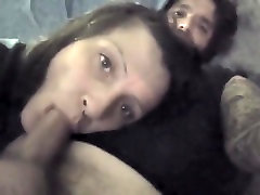 Baby is multi-tasking... Sucking cock and watching tv.