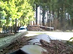 Army Boy Jerking Outside Camp