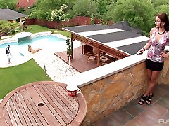 Kinky girlfriend Abbie drilled extreme sex visits her BF and gives him a stout blowjob