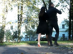 Beautiful Katty larine shah turns autumn walk into steamy sex with her stud