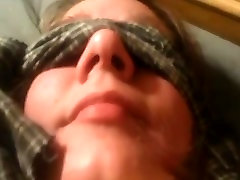 Blindfolded wife