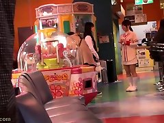 Cute Japanese babe gives one lucky guy a great blowjob