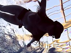 Roxalana Chech in inzest mutter sohn tube diving in the pool