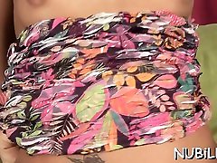 Beautiful beauty feels fat rod entering mouth and pussy