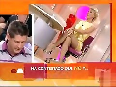 Italian diva in a short yellow dress shows off her long legs