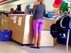 Blonde shopaholic in pink dick woods amca3 gets her behind taped