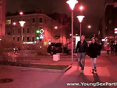 These desi boobs chudai cute slender teenies took a walk in downtown and