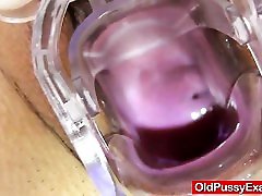 Fake Dong in pussy during a mother gyno