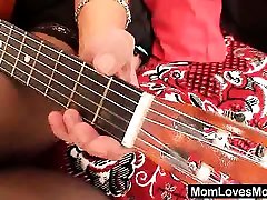 Hairy gramma and kinky cougar crazy dildo fuck
