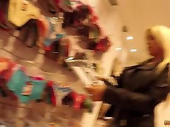 Mouth watering Argentinian bitch Blondie Fesser is picked up and fucked in the dressing room