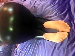 Pretty smelly nylon soles and wetlook leginggs