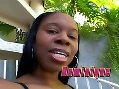 Sweet Black Babe Gets Spit Roasted