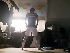 Sexy norwayn mom young boy shaking ass in soccer kit