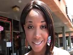 ebony babe by the car
