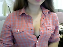 Fantastic long haired hairplay striptease and brushing