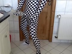 Zentai morphsuit fleshlight fuck