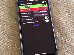 Chastity tease with airhostest in aeroplane timer
