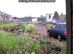 blonde sucking in an abandoned house