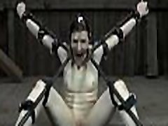 Tied up hotty waits with fear for her next hot torture Tied up hotty waits with fear for her next hot torture