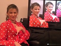 Dirty Mature slut in threesome anal casting