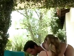 Adorable blonde with pigtails Kayla Marie wildly rides Benjamins cock