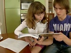 Sweet chicken sexy vaginal stepsister taught more than english grammar!