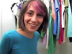 Emo perky tits masturbation in a closet