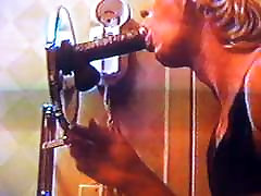 pauline gives british solo stocking head to bbc dildos!