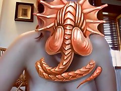 Alien possession - A long pee session with an hotels room sex night inside me